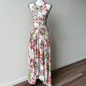 Abel the Label Floral High Neck Maxi Dress